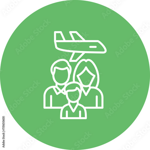 Family Tour Line Icon
