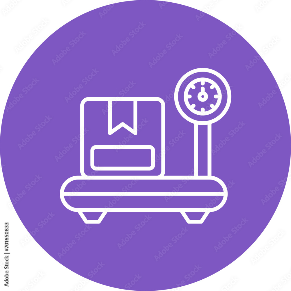 Delivery Weighing Line Icon Delivery Weighing Line Icon