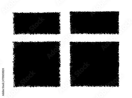 Grunge rectangle frame set. Sale banners. Grungy texture backgrounds collection. Vector illustration.