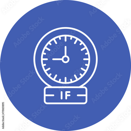 Intermittent Fasting Line Icon