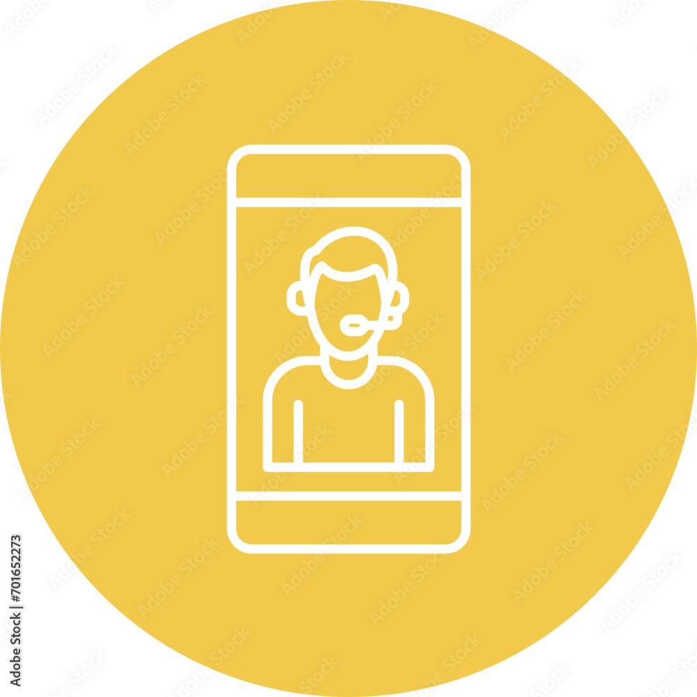 Online Support Line Icon Online Support Line Icon