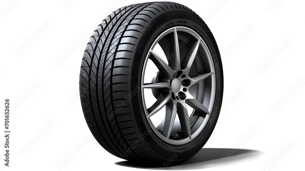 Car tires Hyperrealistic Highly Detailed Isolated On Transparent Background Png File