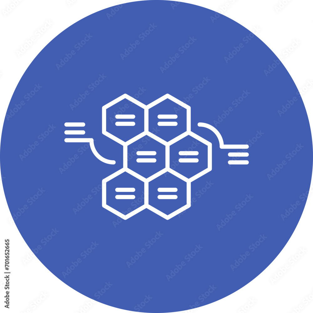 Alternating Hexagons Line Icon Alternating Hexagons Line Icon