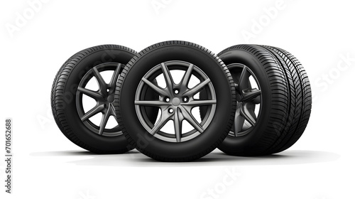 Car tires Hyperrealistic Highly Detailed Isolated On Transparent Background Png File