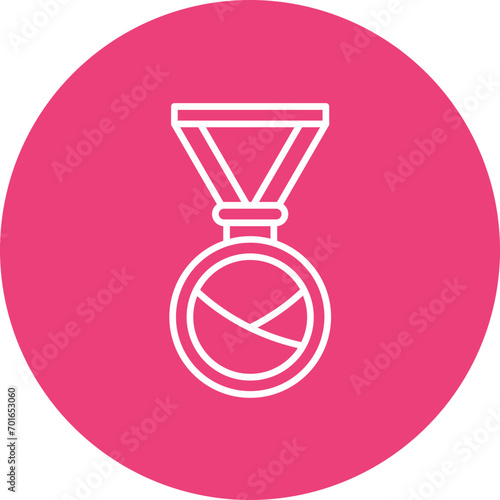 Field Hockey Medal Line Icon