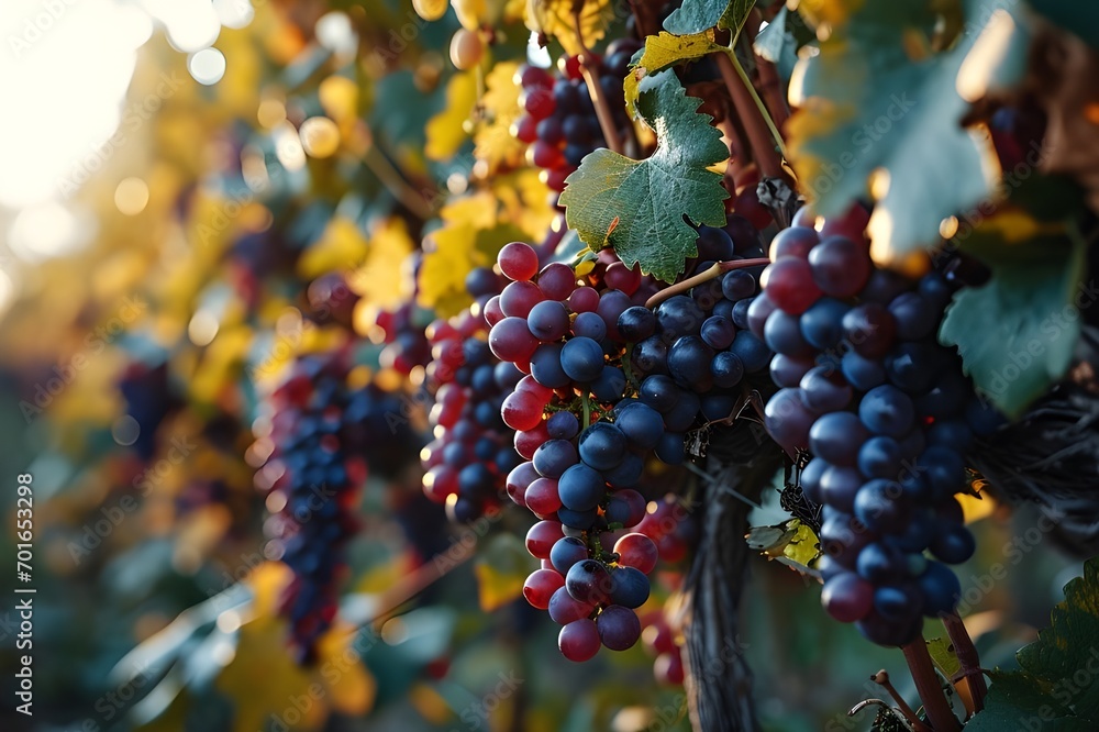 bunch of grapes on vine bunch of grapes on vine