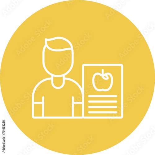 Player Nutrition Plan Line Icon
