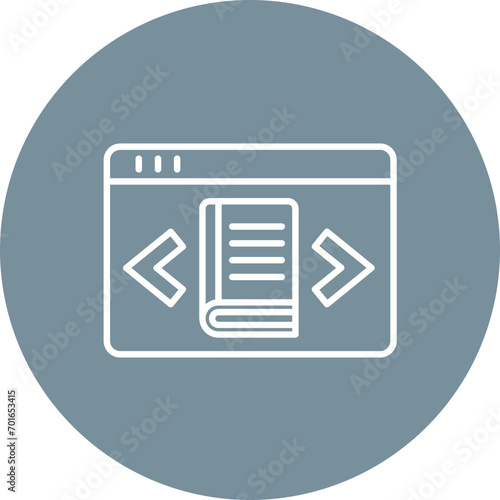 Ebook Bookstore Line Icon