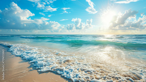 beach with sky and clouds