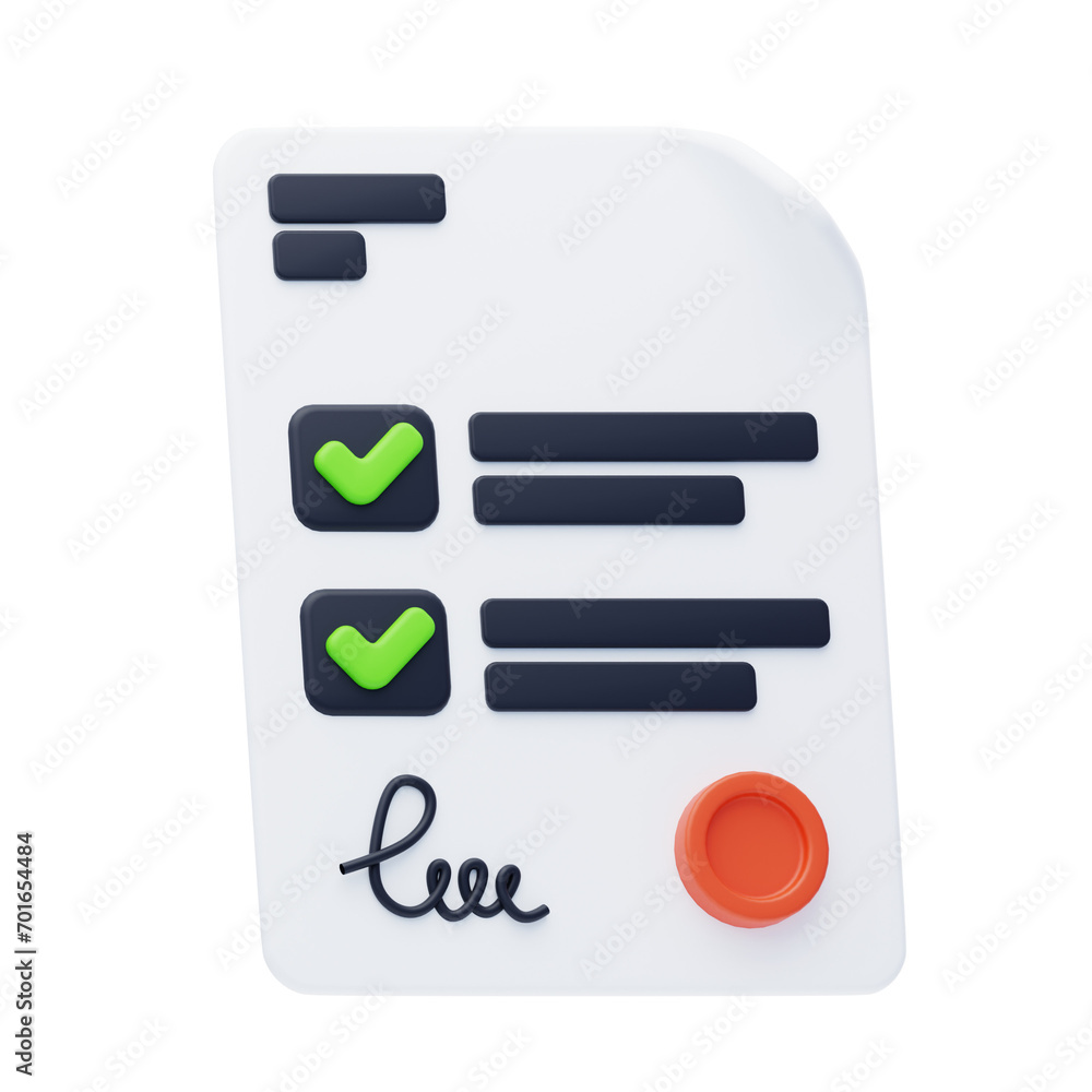 3D Task Approval - Checkmark and Signature on Assignment. 3D Assignment with Checkmark and Signature.
3d illustration, 3d element, 3d rendering. 3d visualization isolated on a transparent background 3D Task Approval - Checkmark and Signature on Assignment. 3D Assignment with Checkmark and Signature.
3d illustration, 3d element, 3d rendering. 3d visualization isolated on a transparent background