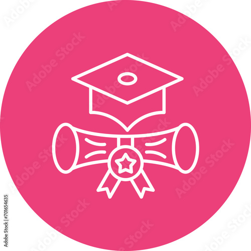 Bachelor Degree Line Icon