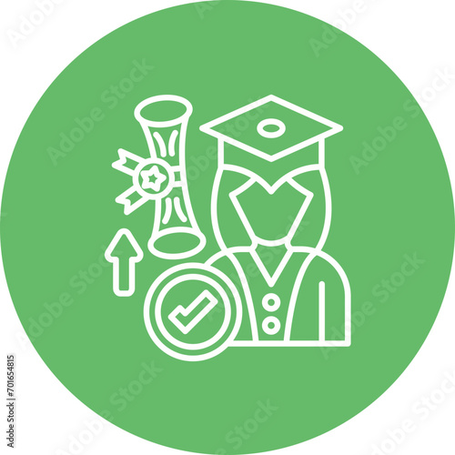 Postgraduate Student Line Icon