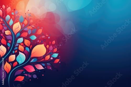 Abstract background with colorful tree and bokeh. February 29, Rare Disease Day