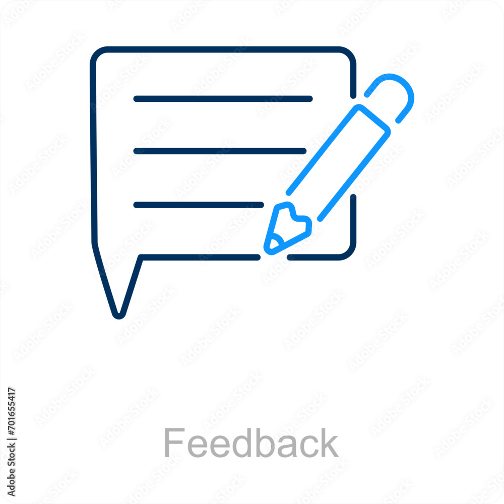 Feedback and ratings icon concept