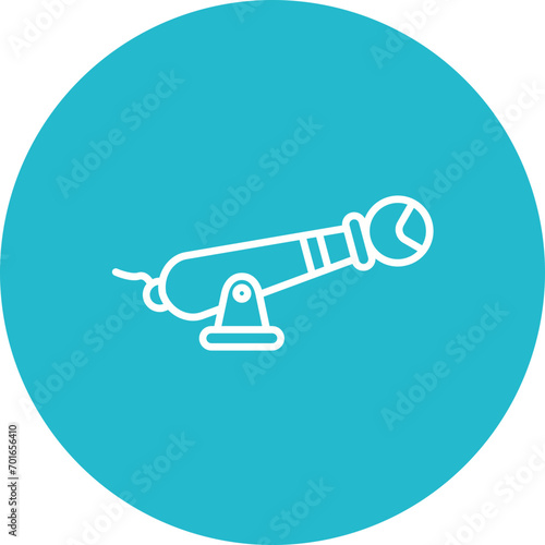 Human Cannonball Line Icon