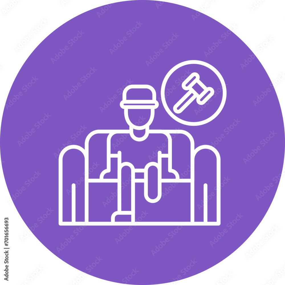 Disability Law Line Icon Disability Law Line Icon