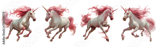Realistic white and pink unicorn For Valentine s Day.