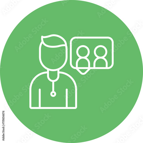 Carer Line Icon
