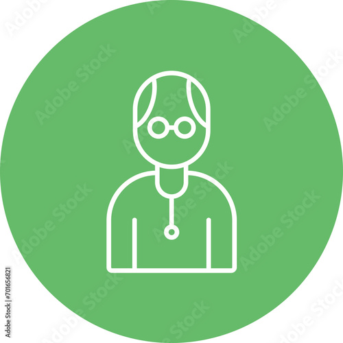 Senior Citizen Line Icon