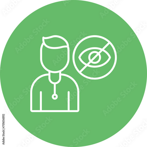 Visually Impaired Line Icon