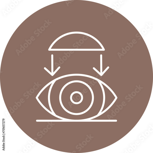Rigid Contact Lenses Line Icon