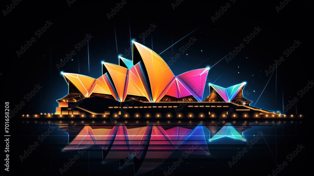 Fototapeta premium Abstract Illustration of Sydney Opera House