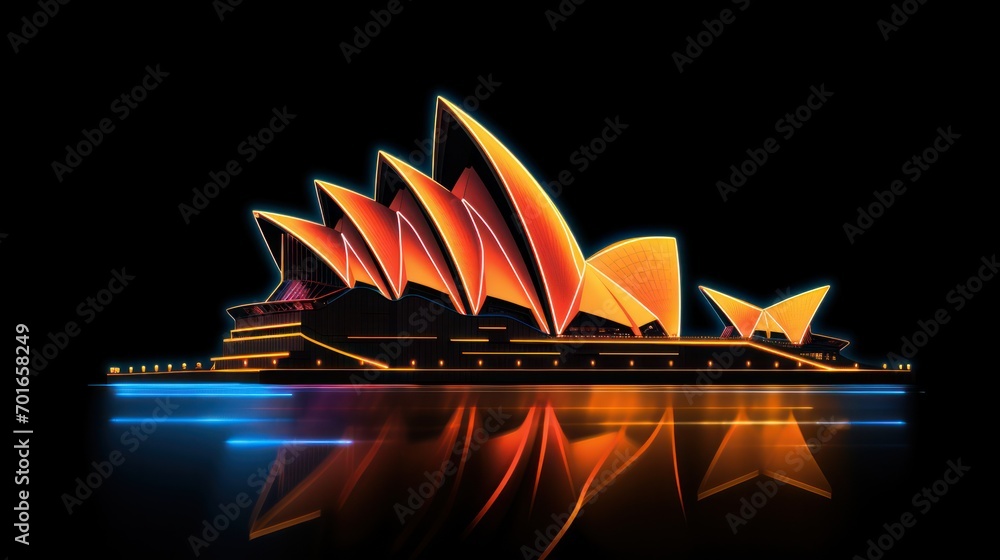 Fototapeta premium Abstract Illustration of Sydney Opera House