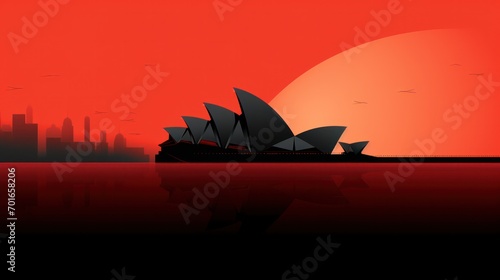 Abstract Illustration of Sydney Opera House