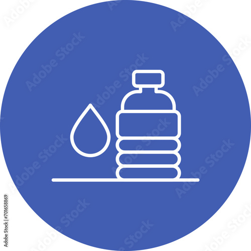 Water And Vinegar Cleaning Line Icon