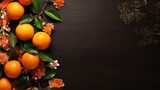 Wallpaper of Mandarin Orange and Chinese New Year