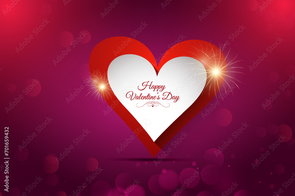 Happy Valentines Day greeting card. Calligraphic design for print cards, banner, poster