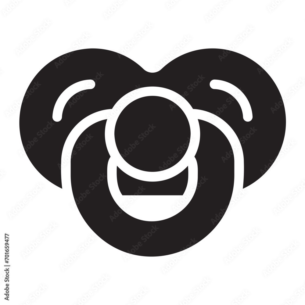 pacifier glyph icon