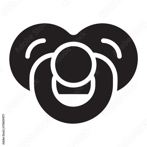 pacifier glyph icon