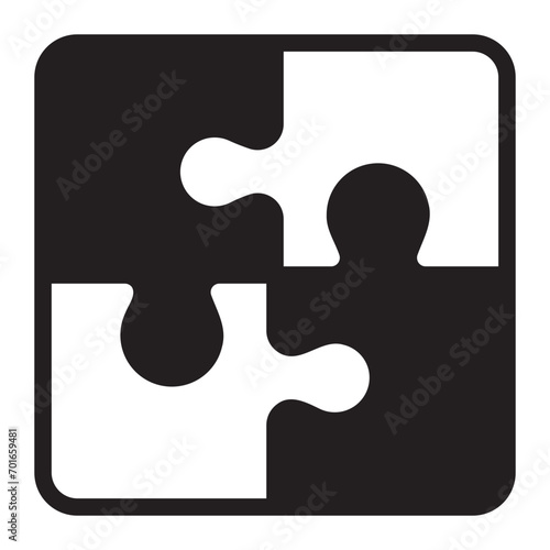 puzzle pieces glyph icon