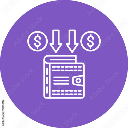 Account Receivable Line Icon