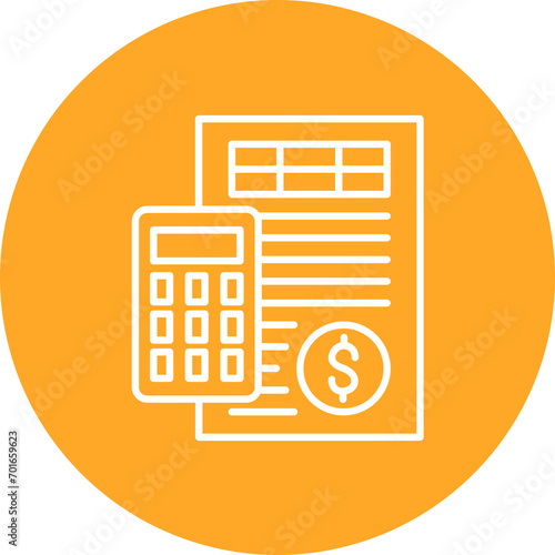 Accounting Line Icon