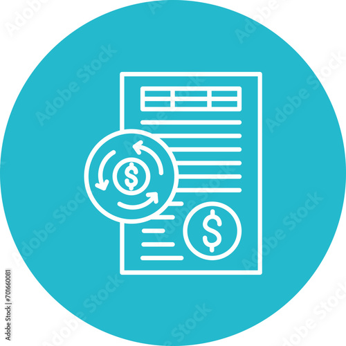Statement Of Cash Flow Line Icon