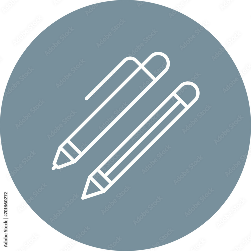 Pen And Pencil Line Icon Pen And Pencil Line Icon