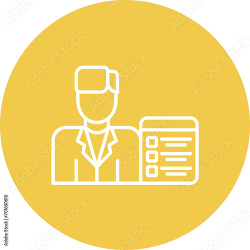 Recruiter Male Line Icon