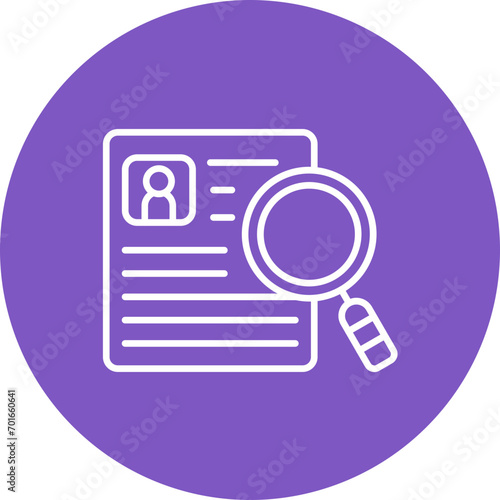 Resume Keyword Scanner Line Icon