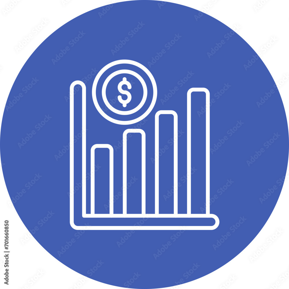 Obraz premium Gross Profit Line Icon