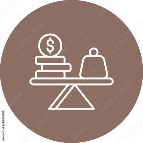 Debt Service Coverage Ratio Line Icon