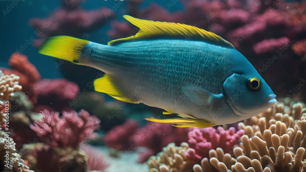 Artifical Intelligence generated under water scene illustration. underwater background. AI generated image, ai Artifical Intelligence generated under water scene illustration. underwater background. AI generated image, ai
