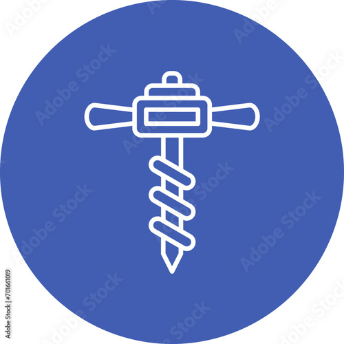 Drain Auger Line Icon