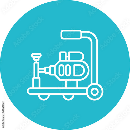 Drain Cleaning Machine Line Icon