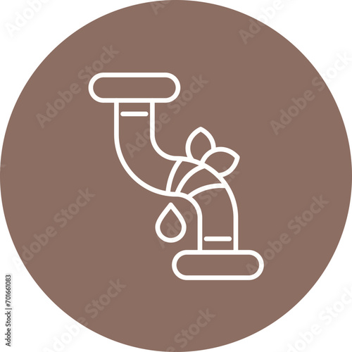 Pipe Fixing Line Icon