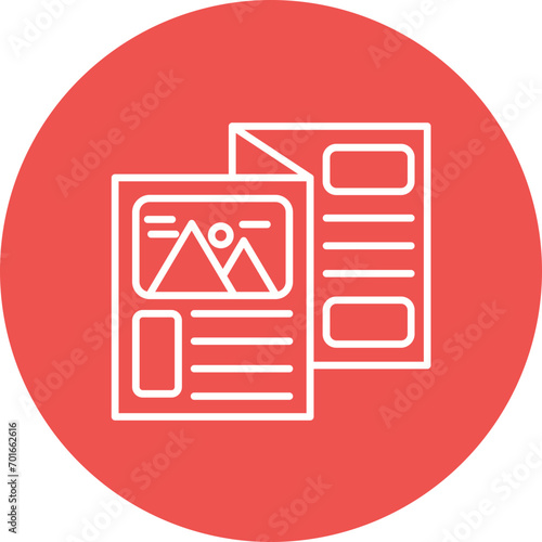 Brochure Line Icon