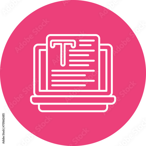 Copywriting Line Icon