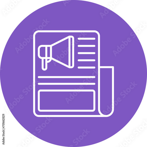 Press Release Line Icon