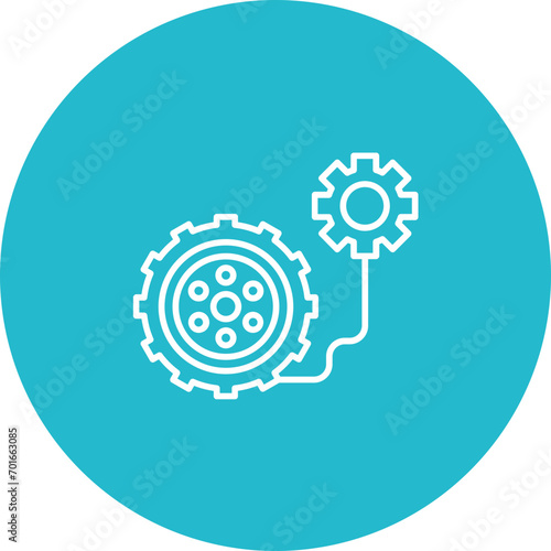 Tyres As A Service Line Icon